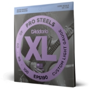 Immagine di Corde D’Addario EPS190 ProSteels per basso, Custom Light, 40-100, Long Scale