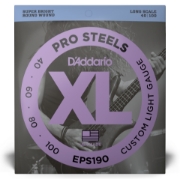 Immagine di Corde D’Addario EPS190 ProSteels per basso, Custom Light, 40-100, Long Scale
