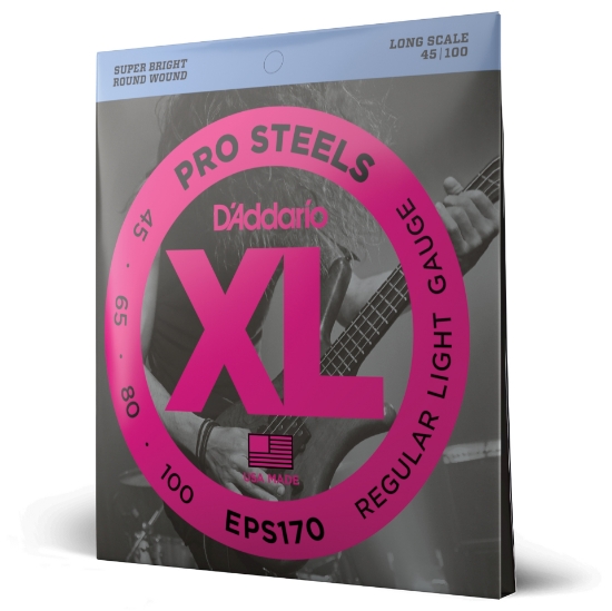 Immagine di Corde D’Addario EPS170 ProSteels per basso, Light, 45-100, Long Scale