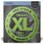 Immagine di Corde D’Addario EPS165-5 ProSteels per basso, 5 corde, Custom Light, 45-135, Long Scale