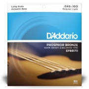 Immagine di Corde D'Addario EPBB170 in bronzo fosforoso per basso acustico, 45-100, Long Scale