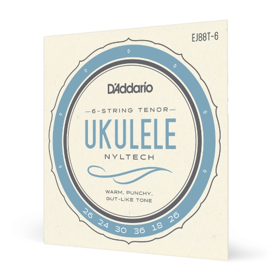Immagine di D'Addario EJ88T-6 Nyltech - Muta per ukulele tenore a 6 corde