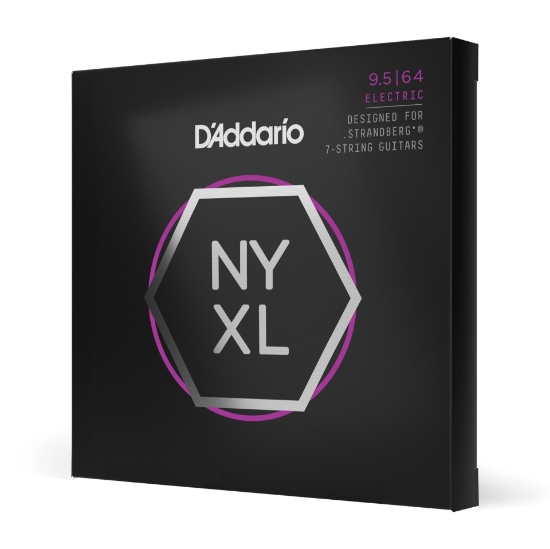 Immagine di D'Addario NYXL09564SB - Corde avvolte in nickel per chitarra Strandberg a 7 corde, scalatura super leggera plus, 095-64