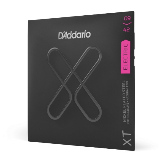 Immagine di D'Addario XTE0942, XT - Corde in acciaio placcate al nickel per chitarra elettrica, scalatura super leggera, 09-42