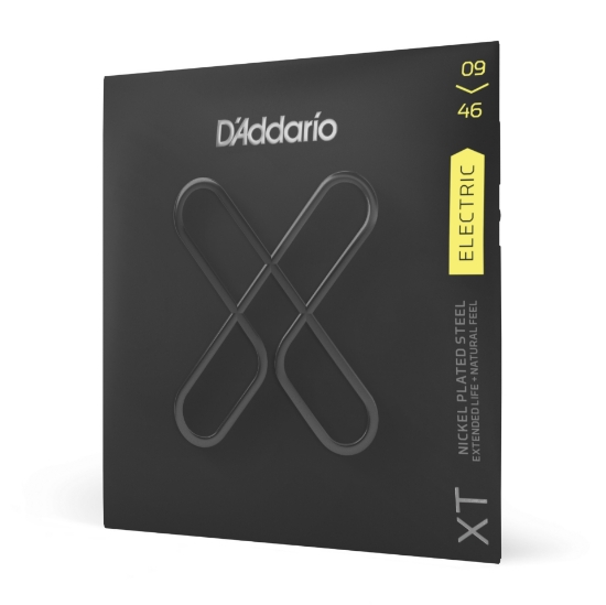 Immagine di D'Addario XTE0946, XT - Corde in acciaio placcate al nickel per chitarra elettrica, scalatura cantini light/bassi normali, 09-46