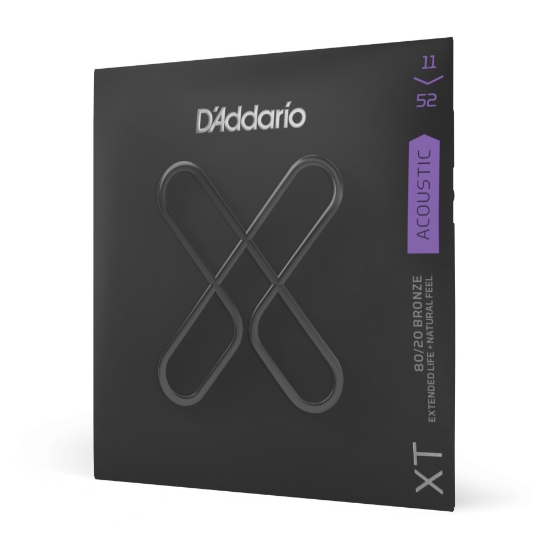 Immagine di D'Addario XTABR1152, XT - Corde in bronzo 80/20 per chitarra acustica, scalatura leggera custom, 11-52