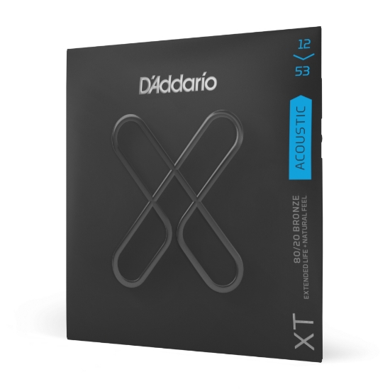 Immagine di D'Addario XTABR1253, XT - Corde in bronzo 80/20 per chitarra acustica, scalatura leggera, 12-53