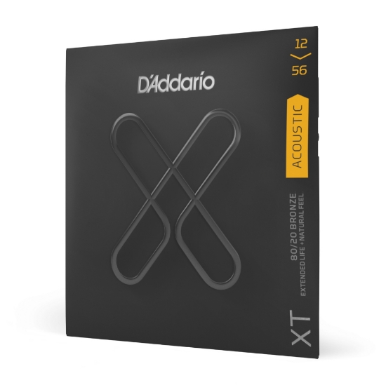 Immagine di D'Addario XTABR1256, XT - Corde in bronzo 80/20 per chitarra acustica, scalatura cantini light/bassi medi, 12-56