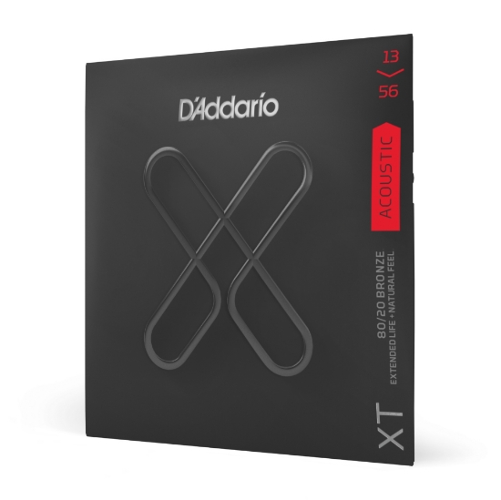 Immagine di D'Addario XTABR1356, XT - Corde in bronzo 80/20 per chitarra acustica, scalatura media, 13-56