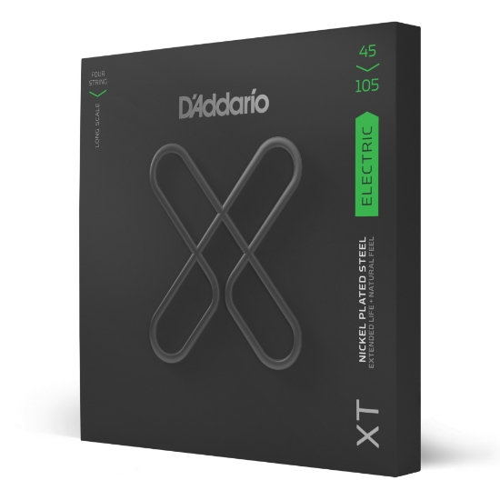 Immagine di D'Addario XTB45105, XT - Corde in acciaio placcate al nickel per basso, scalatura cantini light/bassi medi, scala lunga, 45-105