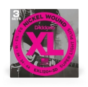 Immagine di D'Addario EXL120+-3D - Corde avvolte in nickel per chitarra elettrica, scalatura super leggera Plus, 9,5-44, 3 mute