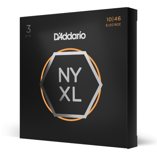 Immagine di D'Addario NYXL1046-3P - Corde avvolte in nickel per chitarra elettrica, scalatura leggera normale, 10-46, 3 mute
