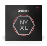 Immagine di D'Addario NYXL1052-3P - Corde avvolte in nickel per chitarra elettrica, scalatura leggera per i cantini / pesante per i bassi, 10-52, 3 mute