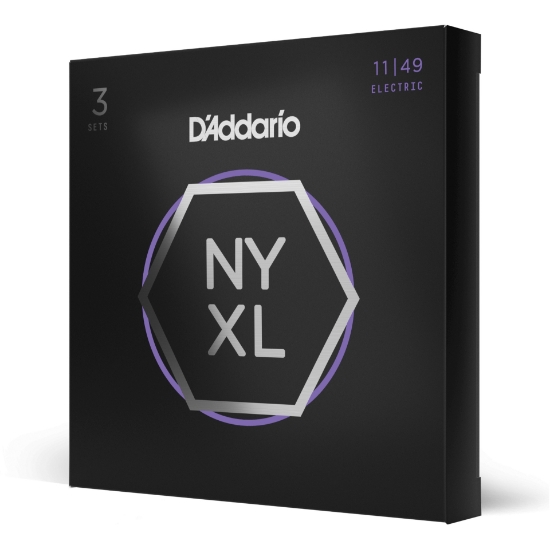 Immagine di D'Addario NYXL1149-3P - Corde avvolte in nickel per chitarra elettrica, scalatura media, 11-49, 3 mute