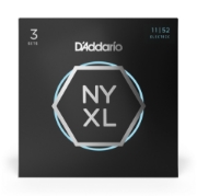 Immagine di D'Addario NYXL1152 - Corde avvolte in nickel per chitarra elettrica, scalatura media per i cantini / pesante per i bassi, 11-52, 3 mute