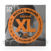 Immagine di Corde D’Addario EXL110-10P per chitarra elettrica, Nickel Wound, Regular Light, 10-46, 10 set
