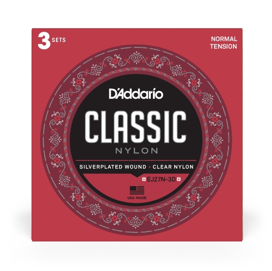 Immagine di D'Addario EJ27N - Corde in nylon per chitarra classica, tensione normale, per studente, 3 mute