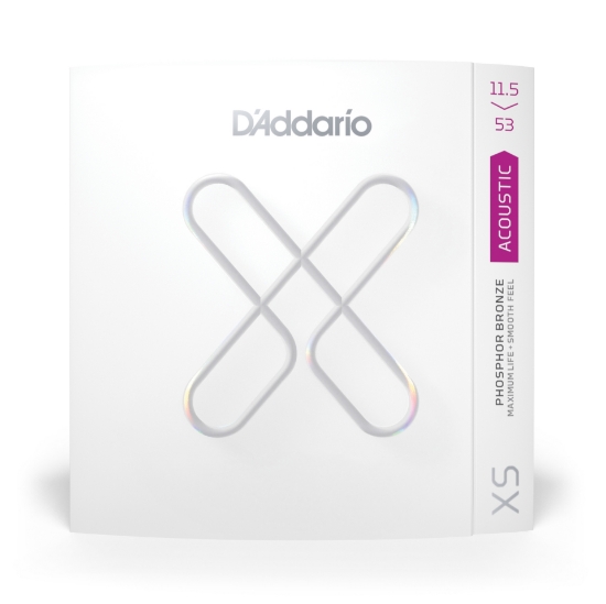 Immagine di D'Addario XSAPB11552 XS Phosphor Bronze - Corde per chitarra acustica, scalatura Custom Light Plus, 11,5 - 53