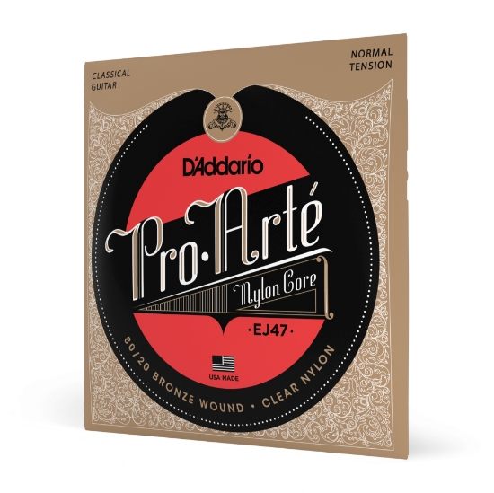 Immagine di Corde D’Addario EJ47 Pro-Arte in nylon per chitarra classica con rivestimento in bronzo 80/20, tensione normale