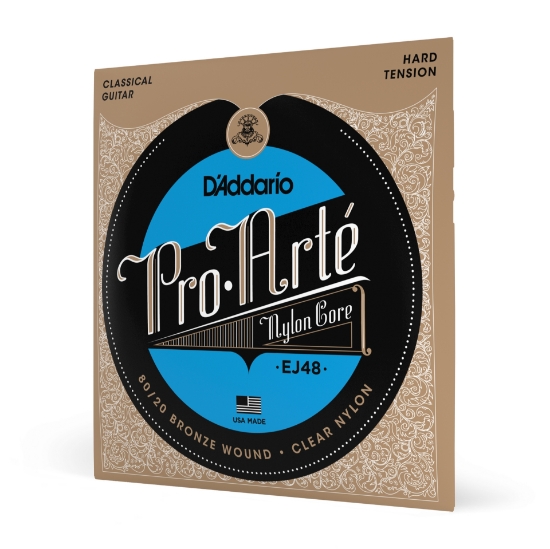 Immagine di Corde D’Addario EJ48 Pro-Arte in nylon per chitarra classica, con rivestimento in bronzo 80/20, tensione forte