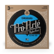 Immagine di Corde D'Addario EJ46-3D Pro-Arte in nylon per chitarra classica, tensione forte, 3 set