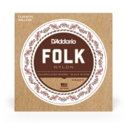 Immagine di Corde D’Addario EJ32 in nylon per chitarra folk, con pallino finale, Silver Wound/cantini in nylon nero
