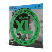 Immagine di Corde D'Addario EXL130 per chitarra elettrica, Nickel Wound, Extra-Super Light, 8-38