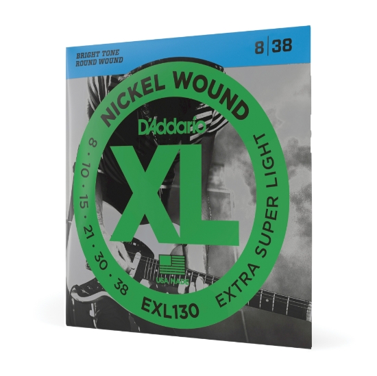 Immagine di Corde D'Addario EXL130 per chitarra elettrica, Nickel Wound, Extra-Super Light, 8-38