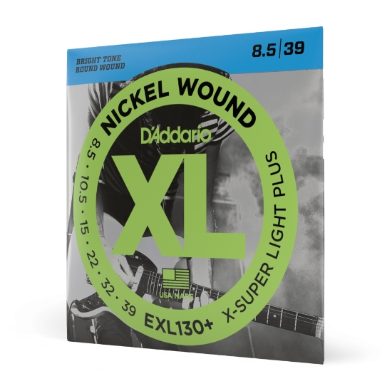 Immagine di Corde D'Addario EXL130+ per chitarra elettrica, Nickel Wound, Extra-Super Light Plus, 8.5-39