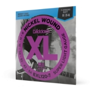 Immagine di Corde D'Addario EXL120-7 per chitarra elettrica, 7 corde, Nickel Wound, Super Light, 9-54