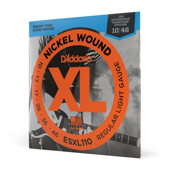 Immagine di Corde D'Addario ESXL110 per chitarra elettrica, Nickel Wound, Regular Light, con doppio pallino finale, 10-46