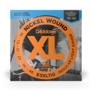 Immagine di Corde D'Addario ESXL110 per chitarra elettrica, Nickel Wound, Regular Light, con doppio pallino finale, 10-46