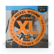 Immagine di Corde D’Addario EXL140-8 per chitarra elettrica, 8 corde, Nickel Wound, Light Top/Heavy Bottom, 10-74