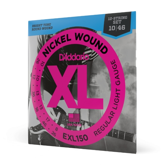 Immagine di Corde D’Addario EXL150 per chitarra elettrica, 12 corde, Nickel Wound, Regular Light, 10-46