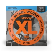 Immagine di Corde D'Addario EJ20 per chitarra elettrica, Nickel Wound, Jazz Extra Light, 10-49