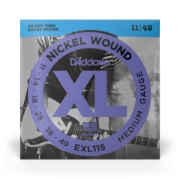 Immagine di Corde D’Addario EXL115 per chitarra elettrica, Nickel Wound, Medium/Blues-Jazz Rock, 11-49
