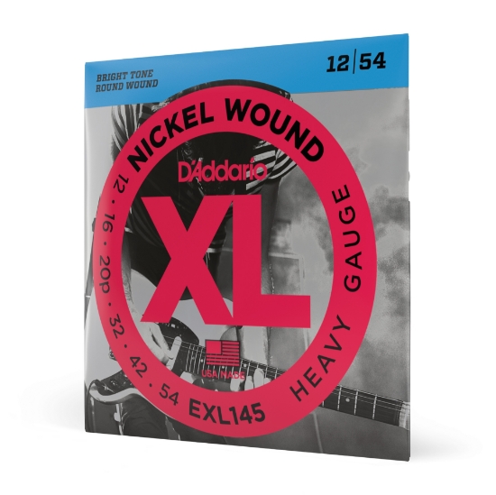 Immagine di Corde D'Addario EXL145 per chitarra elettrica, Nickel Wound, Heavy, 12-54, terza corda in acciaio