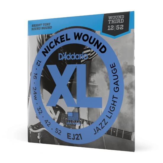Immagine di Corde D'Addario EJ21 per chitarra elettrica, Nickel Wound, Jazz Light, 12-52