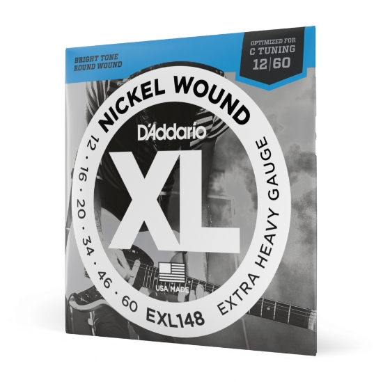 Immagine di Corde D’Addario EXL148 per chitarra elettrica, Nickel Wound, Extra-Heavy, 12-60