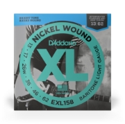 Immagine di Corde D'Addario EXL158 per chitarra elettrica, Nickel Wound, Baritone Light, 13-62