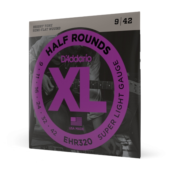 Immagine di Corde D’Addario EHR320 Half Round per chitarra elettrica, Super Light, 9-42