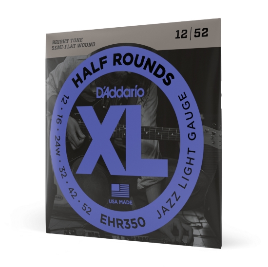 Immagine di Corde D’Addario EHR350 Half Round per chitarra elettrica, Jazz Light, 12-52