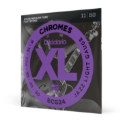Immagine di Corde D'Addario ECG24 Chromes per chitarra elettrica, Flat Wound, Jazz Light, 11-50