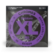Immagine di Corde D'Addario ECG24 Chromes per chitarra elettrica, Flat Wound, Jazz Light, 11-50