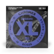 Immagine di Corde D'Addario ECG25 Chromes per chitarra elettrica, Flat Wound, Light, 12-52