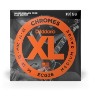 Immagine di Corde D'Addario ECG26 Chromes per chitarra elettrica, Flat Wound, Medium, 13-56
