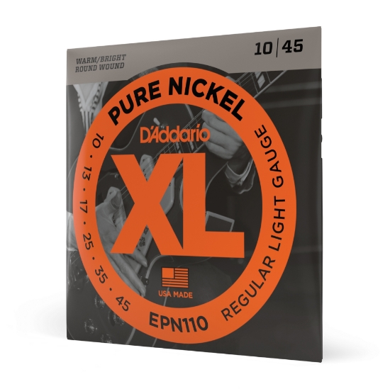 Immagine di Corde D’Addario EPN110 in nichel puro per chitarra elettrica, Regular Light, 10-45
