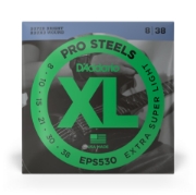 Immagine di Corde D’Addario EPS530 ProSteels per chitarra elettrica, Extra-Super Light, 8-38