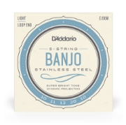 Immagine di D'Addario EJS60 5-String Banjo Strings, Stainless Steel, Light, 9-20