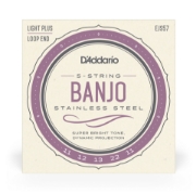 Immagine di D'Addario EJS57 5-String Banjo Strings, Stainless Steel, Custom Medium, 11-22